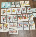 Lot 25 Vintage Nieuwjaarskaarten – Kinderen in Winter, Ophalen of Verzenden, Zo goed als nieuw