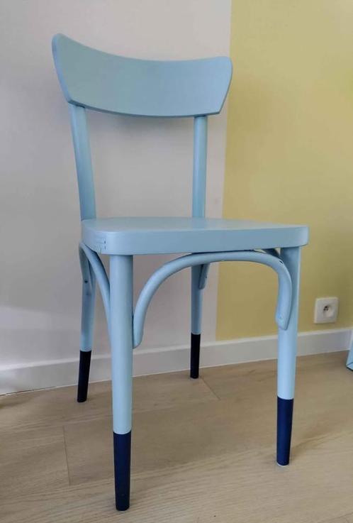 stoelen, Huis en Inrichting, Stoelen, Gebruikt, Vijf, Zes of meer stoelen, Hout, Blauw, Ophalen