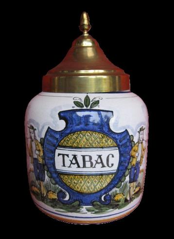 Vintage mooie craquelé cônevormige tabakpot.        beschikbaar voor biedingen
