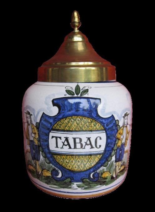 Vintage mooie craquelé cônevormige tabakpot., Antiek en Kunst, Antiek | Keramiek en Aardewerk, Ophalen