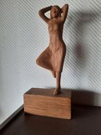 Dansende dame beeld hout, Antiquités & Art, Art | Sculptures & Bois, Enlèvement