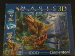 Clementoni 3D Magic Puzzel Dinosaurus 1000 st., Ophalen of Verzenden, 500 t/m 1500 stukjes, Zo goed als nieuw, Legpuzzel