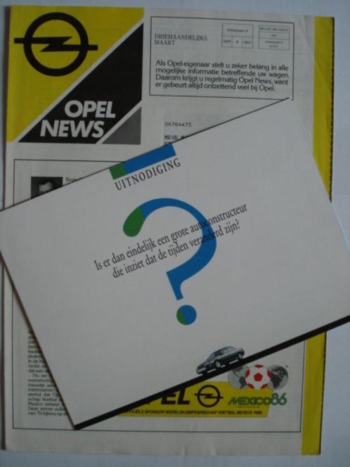 Opel Omega 1994 Opel News Kadett Dakar 1986 Brochure LOT v 2, Boeken, Auto's | Folders en Tijdschriften, Gelezen, Opel, Verzenden