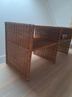 Rieten salontafel, Huis en Inrichting, Tafels | Salontafels, Ophalen, Zo goed als nieuw