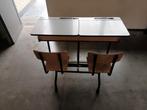 Vintage schoolbank, Huis en Inrichting, Ophalen, Gebruikt