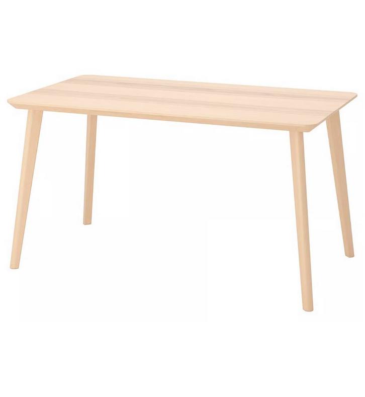 Ikea lisabo, Huis en Inrichting, Tafels | Eettafels, Zo goed als nieuw, 50 tot 100 cm, 100 tot 150 cm, Vijf personen of meer, Rechthoekig