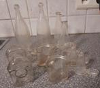Vintage glazen vogel eetbakjes en drinkflessen, Animaux & Accessoires, Oiseaux | Accessoires, Enlèvement ou Envoi
