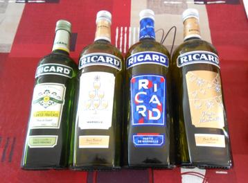 4 bouteilles Ricard vides pour la collection - 5 euro pièce