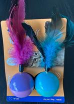 Kattenspeelgoed speelballen met veer, Dieren en Toebehoren, Kattenspeelgoed, Ophalen of Verzenden, Nieuw, Speelbal