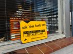 Mueller emaille reclamebord, Verzamelen, Merken en Reclamevoorwerpen, Ophalen of Verzenden, Gebruikt, Reclamebord