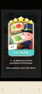 La niche / monopoly go / set 18/21, Carte(s) à jouer, Enlèvement, Neuf