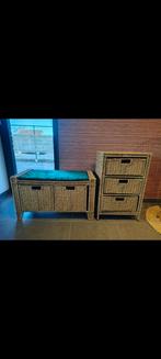 Opbergkastje met laden, en zitbankje met laden, Huis en Inrichting, Ophalen, Gebruikt