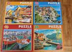 4x puzzels (1000st), Ophalen of Verzenden, 500 t/m 1500 stukjes, Gebruikt, Legpuzzel