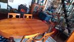 Ovale uitschuifbare tafel met 6stoelen, Huis en Inrichting, Tafels | Eettafels, Zo goed als nieuw, Ophalen, Kersenhout, Ovaal