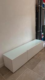 Ikea Besta TV meubel met glasplaat, Ophalen, Zo goed als nieuw