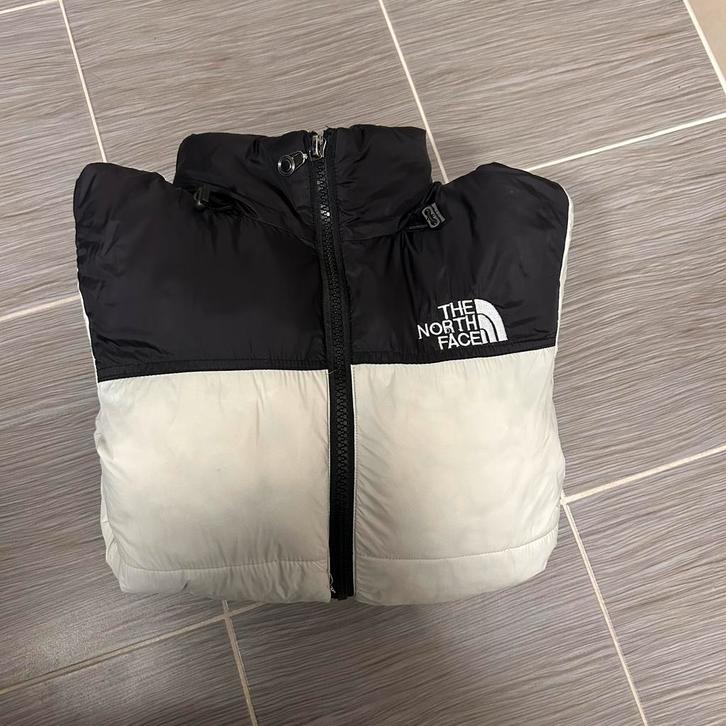 The North Face donsjas (700, grijs/zwart) M, Kleding | Heren, Jassen | Winter, Zo goed als nieuw, Zwart, Ophalen of Verzenden