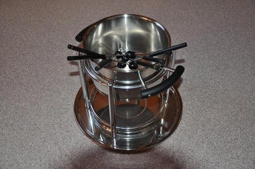 fonduestel in gietijzer/inox, Huis en Inrichting, Keuken | Potten en Pannen, Zo goed als nieuw, Overige typen, Inox, Ophalen of Verzenden