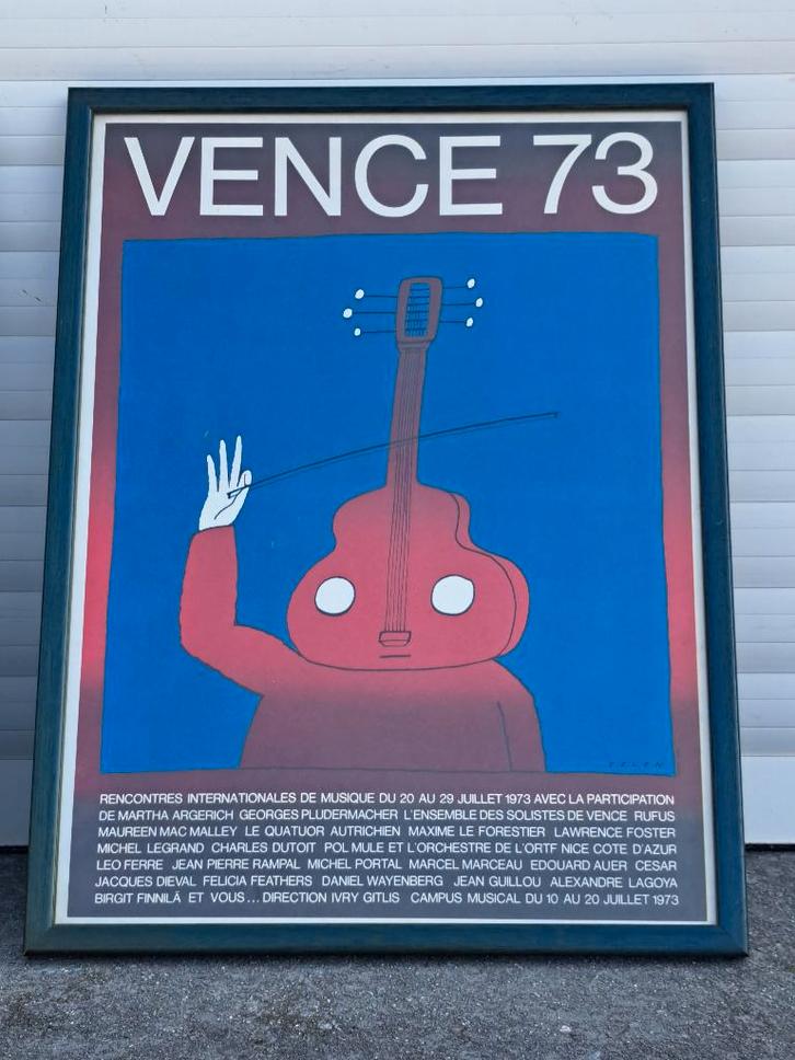 Lithographie vence 73 de jean michel folon, Antiek en Kunst, Kunst | Litho's en Zeefdrukken, Ophalen of Verzenden