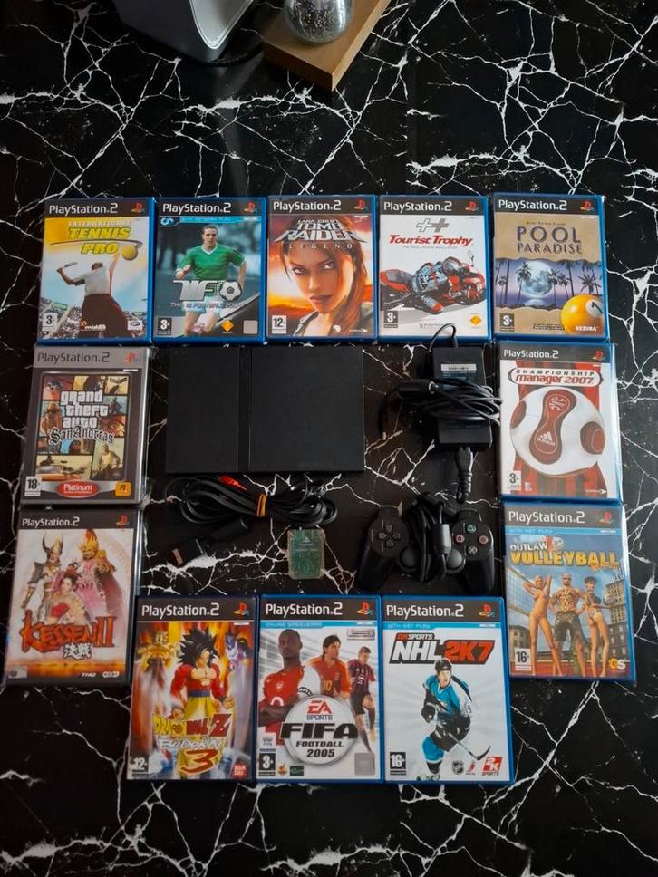 Console Sony PlayStation 2 + 12 jeux + Manette + Memory Card, Consoles de jeu & Jeux vidéo, Jeux | Sony PlayStation 2, Comme neuf
