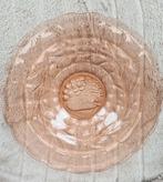 vintage glazen schaal perzikroze - 31 cm - perfecte staat, Ophalen