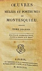 Montesquieu - Oeuvres mélées et posthumes - 1807 - 2ème part, Montesquieu, Europe autre, Utilisé, Enlèvement ou Envoi