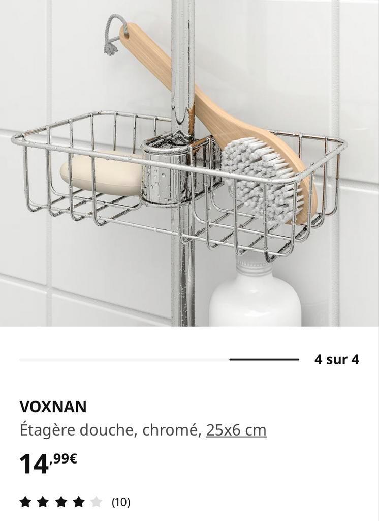 VOXNAN Étagère douche, chromé, 25x6 cm - IKEA