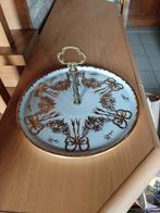 Zeer mooie schaal met handvat voor gebakjes taart enz., Ophalen of Verzenden