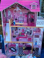 Poppenhuis kidkraft met meubels en poppetjes, Kinderen en Baby's, Speelgoed | Poppenhuizen, Ophalen, Zo goed als nieuw, Poppenhuis
