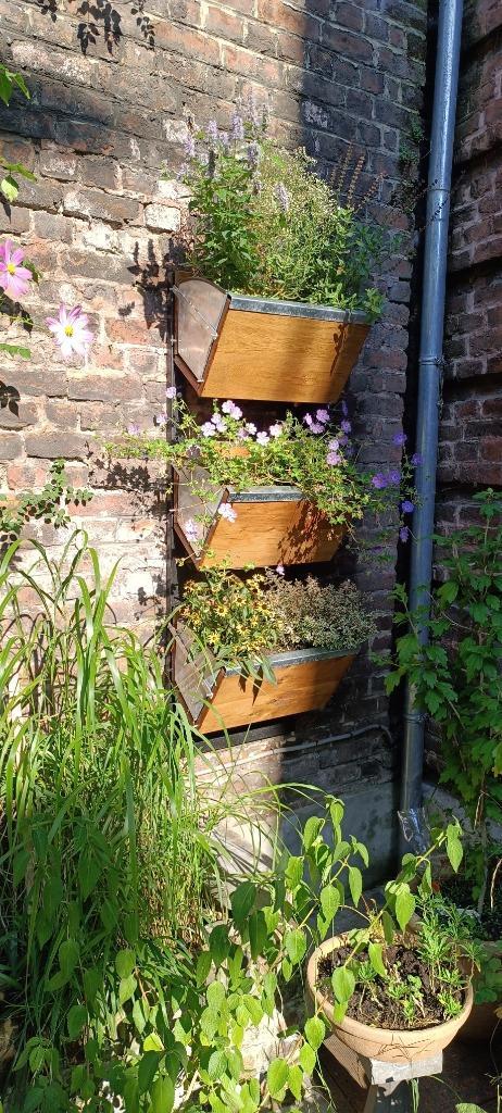 Potager vertical bois, zinc et acier, Tuin en Terras, Kweekspullen, Nieuw, Kweektafel, Ophalen of Verzenden