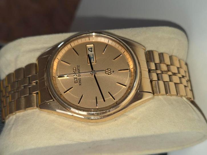 Seiko King Quartz, Handtassen en Accessoires, Horloges | Heren, Zo goed als nieuw, Seiko, Ophalen of Verzenden
