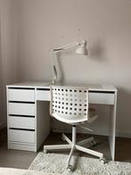 Bureau met stoel en lamp, Huis en Inrichting, Bureaus, Ophalen, Zo goed als nieuw, Bureau