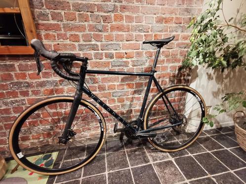 vélo acier XL fourche carbone route/gravel, Fietsen en Brommers, Fietsen | Racefietsen, Gebruikt, Carbon, Ophalen