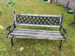 Banc extérieur en fer forgé, Jardin & Terrasse, Bancs de jardin, Bois, Utilisé