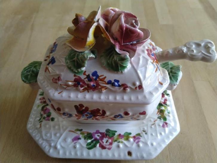 Vierdelig Portugees marmeladeservies, Antiek en Kunst, Antiek | Keramiek en Aardewerk, Ophalen of Verzenden