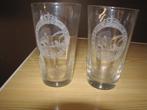 2 oude bier glazen van Haacht, Ophalen, Zo goed als nieuw