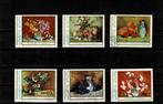 EUROPA ROEMENIË SCHILDERKUNST STILLEVEN 6 POSTZEGELS GESTEMP, Ophalen of Verzenden, Overige landen, Gestempeld