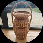 Rieten mand met deksel, Ophalen, Zo goed als nieuw, Mand