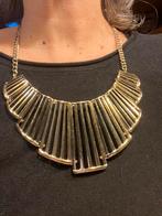 Goudkleurige halsketting Egyptische stijl 20cm, Ophalen of Verzenden, Zo goed als nieuw, Overige kleuren