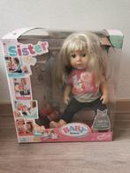 babyborn pop sister zapf creations, Kinderen en Baby's, Speelgoed | Poppen, Ophalen, Zo goed als nieuw, Babypop