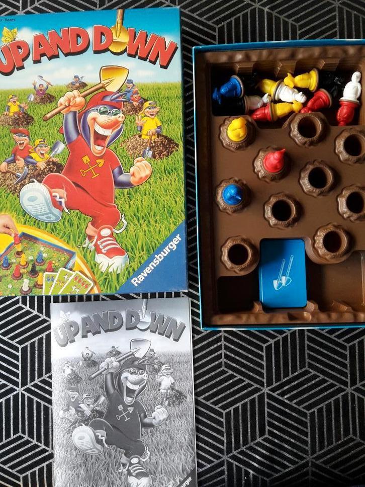 Familiespel Up and down, 2-6 spelers, 5+, + 1 gratis promo, Hobby en Vrije tijd, Gezelschapsspellen | Bordspellen, Zo goed als nieuw