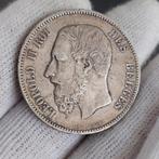 Munt / België  /Leopold II / 5 Frank / 1873 / Zilver .900, Zilver, Ophalen of Verzenden, Losse munt, Zilver