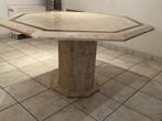 Marmeren 8-hoekige tafel, Huis en Inrichting, Tafels | Eettafels, Ophalen, Overige materialen, Zo goed als nieuw, Vijf personen of meer