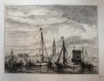 Rede van Antwerpen, Rik Schaufels, ets, 1886, Ophalen of Verzenden