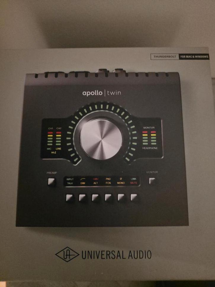 UA Apollo Twin MK incl adapter naar Thunderbolt 3, Informatique & Logiciels, Enceintes Pc, Comme neuf, Autres canaux, Enlèvement