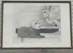 Eau forte gamme d amour signe Willy bosschem, Antiek en Kunst, Ophalen of Verzenden