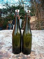 Oude vintage bierflessen brouwerij Du Lion Tournai Doornik, Verzamelen, Biermerken, Ophalen of Verzenden