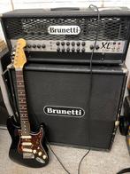 Brunetti versterker met 4x12 cabinet., Musique & Instruments, Amplis | Basse & Guitare, Enlèvement