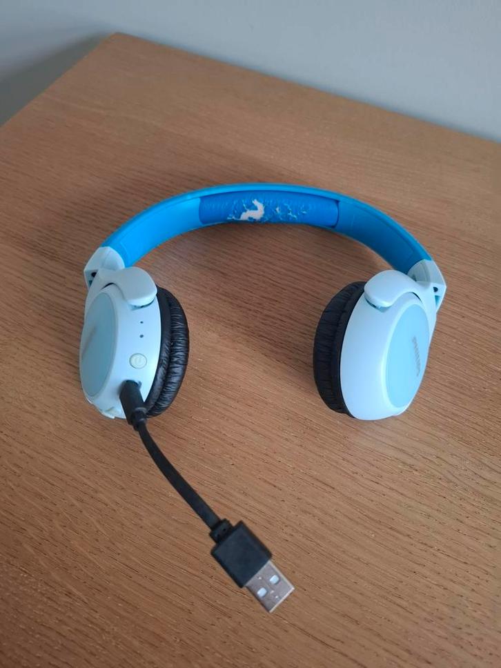 Philips Bluetooth headset blauw met verlichting, Computers en Software, Headsets, Gebruikt, On-ear, Draadloos, Gaming headset