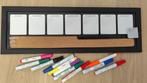 Whiteboard en prikbord met heleboel stiften, Ophalen, Gebruikt, Prikbord