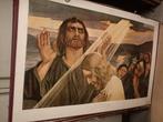 12 x Antieke religieuze schoolplaten, Ophalen of Verzenden